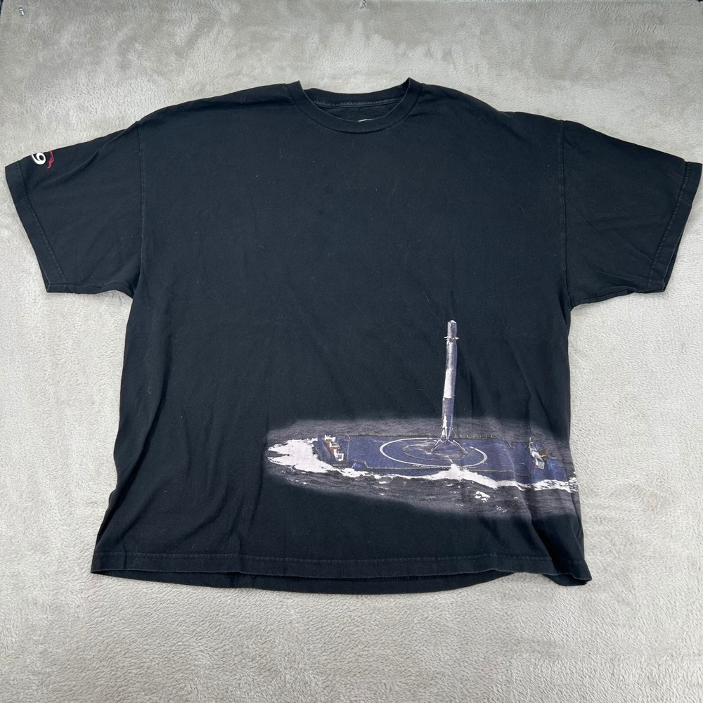 SpaceX Falcon 9 Rocket First Stage‎ Booster Shirt Mens 3XL Black Streetwear